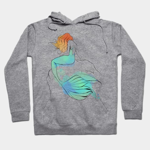 Mermaid in Dream Hoodie by Ginny Heart Lab